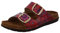 Rohde Damen, Frauen, Klassische Sandalen, Sandalen,Pantoletten,Sommerschuhe,Hausschuhe,Leder-fußbett,Cherry,36 EU / 3.5 UK
