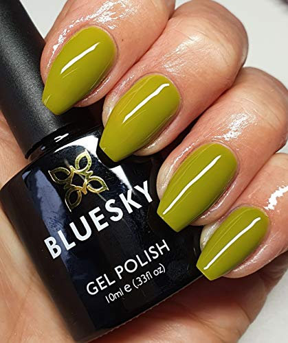 Bluesky Gel Polish Autumn Winter OLIVE GREEN 2020 CITY VIBES EXCLUSIVE AW2018 FILMS LAAX UV/LED Nail Soak Off