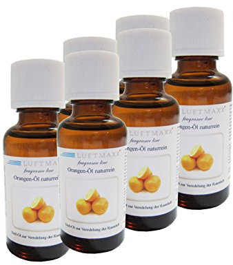 LUFTMAXX 6 x Duftöl Orange naturrein je 30 ml für Staubsauger mit Wasserfilter Wasserstaubsauger,Lufterfirscher Duftlampen, Diffusoren