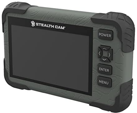 Stealth Cam Lecteur de Carte SD/Photo et vidéo HD 1080p | Boîtier Durable résistant à l'eau | Écran Tactile LCD Couleur de 4,3 | Détection Tactile 5 Points | Dragonne