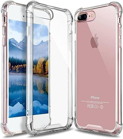 Rival Gadget Funda de gel a prueba de golpes para iPhone 6/iPhone 6S, funda trasera transparente de silicona TPU suave [protección contra caídas] funda de gel de cristal