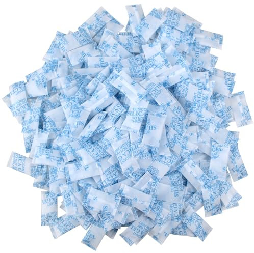 1g x 200 Sachets Transparent Gel de Silice Déshydratants,Sachet Deshumidificateur pour VêTements Produits électroniques,Taux D'absorption D'humidité Jusqu'à 30%(2 cm x 4 cm)