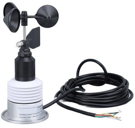 Medidor Meteorológico 5 en 1, Sensor Meteorológico, Medidor Meteorológico, Sensor de Monitoreo Meteorológico, Anemómetro para Exteriores DC 9 a 30V
