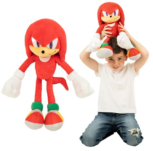 Sonic The Hedgehog Anime Knuckles The Echidna Kids Bedding Super Soft Plush Cuddle Pillow Buddy, One Size, (Official Sega Sonic Product)