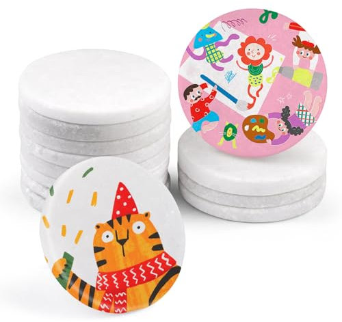 12 Pezzi Sassi Da Dipingere, Pietre Piatte Per Dipingere, Sassi Piatti Da Dipingere, Fai da Te Creativo Ciottoli Per La Pittura, Per Pittura Colorata E Decorazione, Decorative per Acquario e Giardino