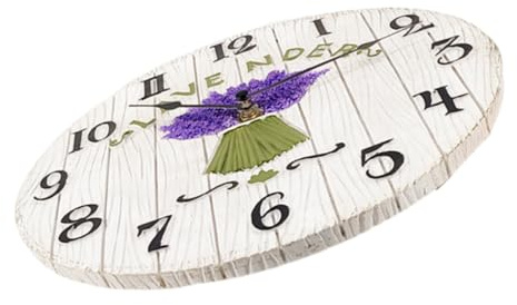 Beimus Horloge murale d'extérieur étanche en résine pour jardin, bord de piscine, montre avec motifs durables en résine