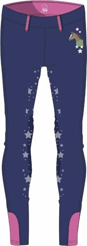 HKM Mädchen Pony Dream Ii Silikon-vollbesatz Leggings, Dunkelblau, 158-164 EU