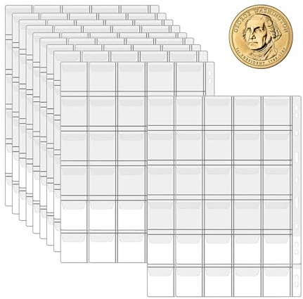 Generiskt myntalbum för samlare | myntsamlingsalbum, nyårsgåva | valutakammelbok, myntsamlaralbum, transparent, bärbar