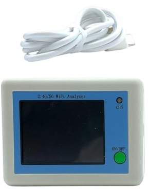 Asistente de gestión de enrutador analizable de uso WiFi de 2.4 GHz/5 GHz con escáner de pantalla a color de 2.4 pulgadas, recargable y analizable