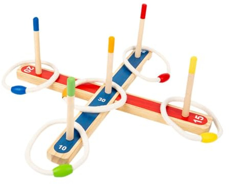 RCGOFOLLOW Ringkastningsspel för barn Lättmonterad interaktiv sportleksak Rolig pedagogisk lekset Bakgårdsfamiljesammankomster Ringkastningsspel för barn Interaktiv sportleksak