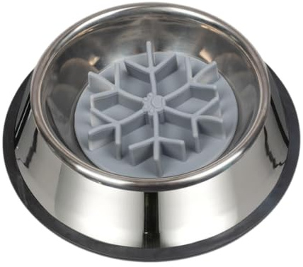 Slow Feeding Dog Bowl Anti-choking Bowl | Silicone Stainless Slow Down Eating Dishes for Dogs Puppy Pet Cat Water Feeding Eating Small Large Medium Breed
