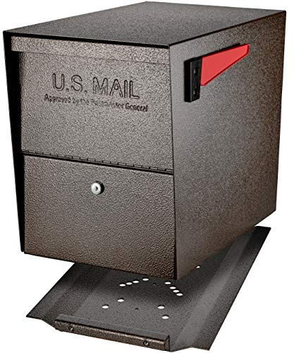 Mail Boss Security Mailbox, Bronze 7208 Package Master Curbside Locking 21.5 in. x 16.5 in. x 12 in.