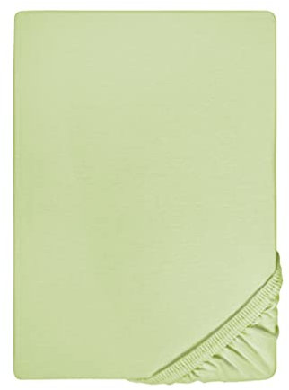 biberna Feinjersey-Spannbetttuch 0077144 pistaziengrün 1x 90x190 cm - 100x200 cm