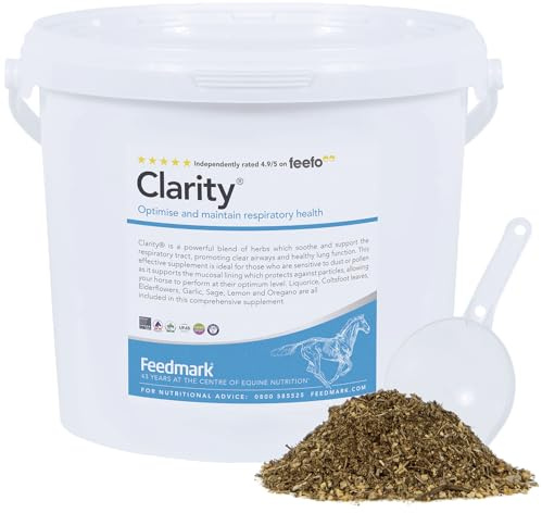 FEEDMARK CLARITY® | Premium Horse Supplement To Optimise & Maintain Respiratory Health | 29 Days Supply | 1.75kg | 100% British Made | UFAS & BETA NOPS Accredited