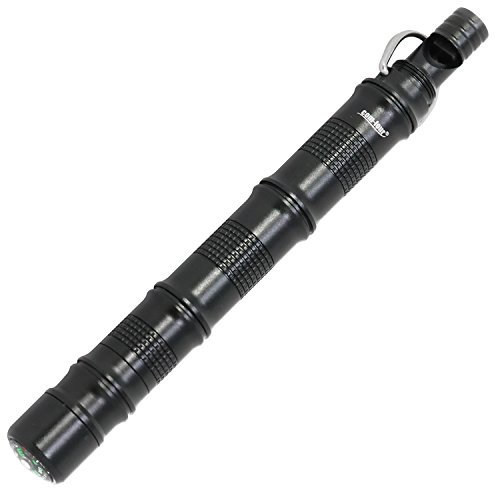com-four® Tactical Pen - Outdoor Überlebenstool mit Multifunktion - taktisches Werkzeug in schwarz mit Feuerstein, Watte, Pfeife, Kompass und Skalpell - 13,8 cm (01 Stück)