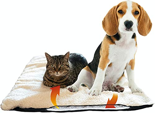 riijk Coperta Autoriscaldante per Cani e Gatti - Termocoperta Silenzioso e Lavabile - Tappetino Riscaldante per Cani