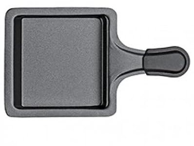 Spring Raclette Pfännchen 1 Stk. | 9,5 × 9,5 cm | Ersatz Raclette Pfännchen passend zu Spring Käse Raclette GOURMET | Antihaftversiegelung | Kunsstoff-Griff| Raclette Grill