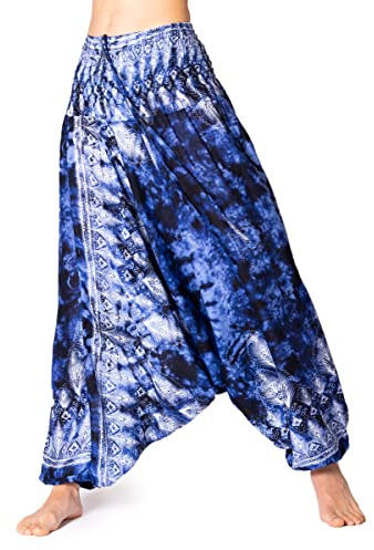 PANASIAM Aladin Batik Pants, L Blue