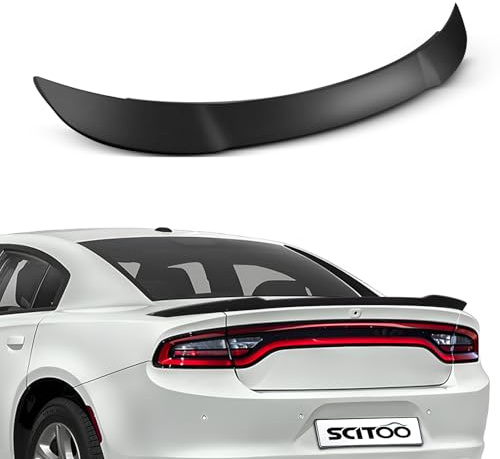 SCITOO Spoiler Wing Fits for 2011-2020 for Dodge Charger Sedan Matte Black Hellcat Style Rear Trunk Spoiler Wing