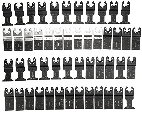 Multitool Sägeblätter, 50tlg Sägeblätter Kit Oszillierwerkzeug Zubehör Oszillierendes Sägeblatt Set Multifunktionswerkzeug Zubehör für Fein