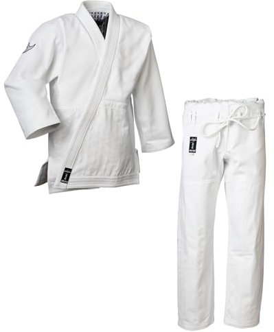 Ju-Sports Judoanzug Akita pro 700 Weiß I Moderner Judoanzug Kinder & Erwachsene I Judogi für Training & Wettkampf I Mehrfach verstärkt I Vernähte Schulter- & Brust I 100% Baumwolle I Größe 170