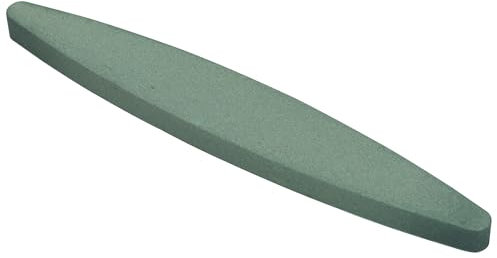 IHIGOGOFA Sharpening Stone 230 mm (9''), 180 Grit Oval Whetstone for Sharpening Knives, Knife Sharpener Stone for Garden Tools Kitchen Knives Chisels Axes (Dark Green)