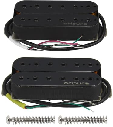 OriPure Alnico 5 Humbucker Pickups Electric Guitar Neck Pickup 7.9K+Bridge Pickup 16.6K, Black
