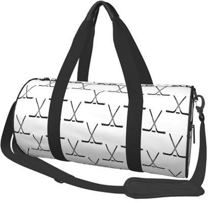 Borsone da viaggio, borsa da palestra sportiva con bastone da hockey, borsa da palestra per donne e uomini, borsa da viaggio per weekender, borsone per la notte, borsa da viaggio per oggetti personali