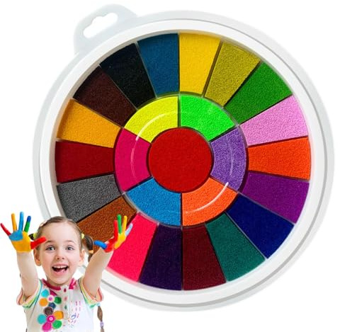 Generico Set Lavabile Per Pittura Con Le Dita - Giocattoli Per Disegnare Con Le Dita, Kit Per Pittura Con Le Dita Caratteristiche Coperchio Ermetico | Set Di Colori Lavabili Per Le Dita