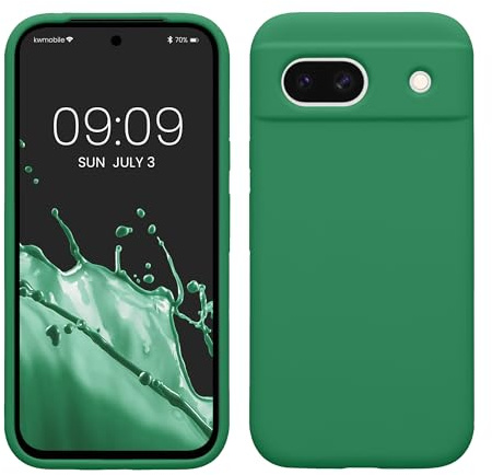 kwmobile Cover per Google Pixel 8a Custodia - Back Case per Smartphone in Silicone TPU - Protezione Gommata - pixie green