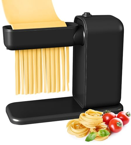 GEFT Electric Pasta Maker, 3-in-1 Pasta Maker Machine Includes Pasta Roller Spaghetti Cutter & Fettuccine Cutter with Cleaning Brush, Noodle Maker for Home Use, Black