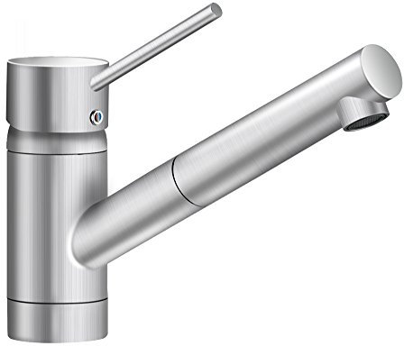 Kludi Scope 339319675 Edelstahlfinish Spültisch-Einhebelmischer herausziehbarer Auslauf DN8