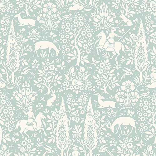 Crown Wallcoverings Woodland Wallpaper Duck Egg M1166 Full Roll