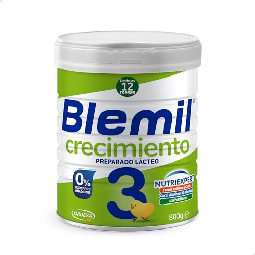Blemil 3 Crecimiento 0% Azúcares Añadidos | 800g | Preparado Lácteo en polvo para Niños de 1 a 3 Años