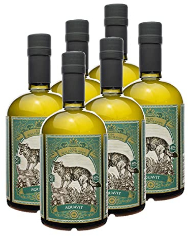 6 x Aquavit 0.5l (40% Vol) - Waldaquavit - Mecklenburger Akvavit - 1229 Waldschnaps | 6 Flaschen a 500ml | Schwechower Brennerei (1229)