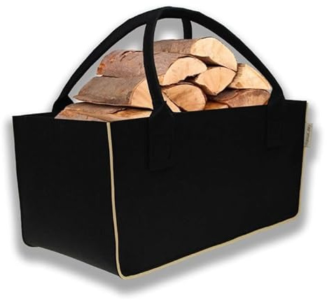 Filtväska, svart/röd, shoppingväska, vedkorg, filt, transportväska, bil, organisering, tidningskorg (beige, 1)