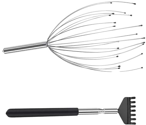 Kit de Masajeador de Cabeza y Espalda, Araña de Masaje,Back Scratcher Massager para la Cabeza Perfecta