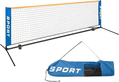 AKOZLIN Tennisnetz 10ft(3 M), Faltbares Tennistrainernetz, Leichtes Tragbares Tennisnetz für Kinder, Einfaches Aufstellen mit Tragetasche, für Hinterhof, Garten, Übungsplatz, Drinnen, Draußen