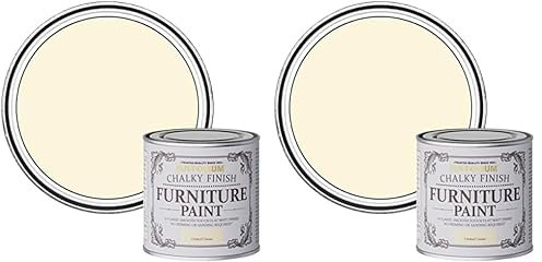 Rust-Oleum AMZ0015 Chalky Furniture Paint Clotted Cream 125 ml (Pack of 2)