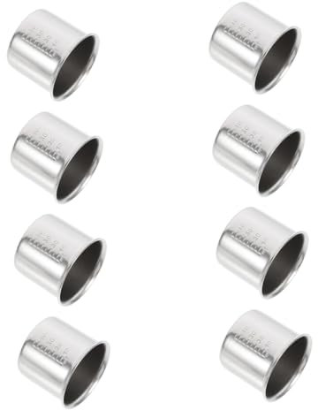 TOPBATHY 8 Pezzi Tazza Di Medicina Ospedaliera Misurino Per Medicinali Misurini Graduati Misurino Per Bilancia Bicchiere Graduato in Acciaio Inox Acciaio Inossidabile Silver