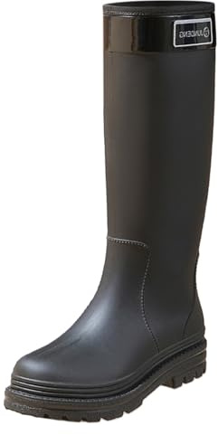 Botas de goma para mujer, altas e impermeables, botas de trabajo, botas de lluvia, botas de lluvia, botas de goma antideslizantes, botas de jardín, botas de seguridad, botas de pesca