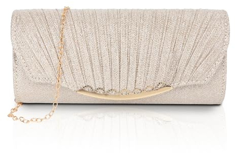 MOTIBACK Sac à main pour femme - Sac à main de soirée pour mariage, fête et occasions spéciales - Élégant sac à main pour femme avec design plissé comme sac à bandoulière ou sac à bandoulière
