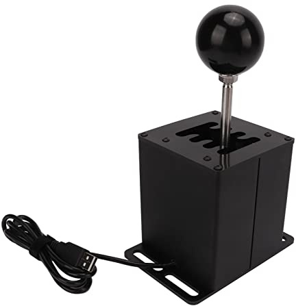 Focket Sim Racing Shifter, Rostfritt Stål Internt Aluminiumlegeringsskal PC USB Shifter, Sekventiell Växling med 8 Växlar Drivrutinsfri för G29 G27 T300 T500 ATS ETS