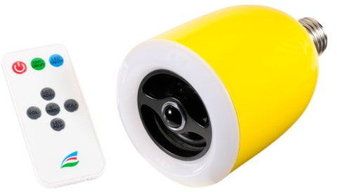 Ultron Boomer Light Bluetooth-högtalare (2,4 watt) med inbyggd LED-energisparlampa inkl. fjärrkontroll