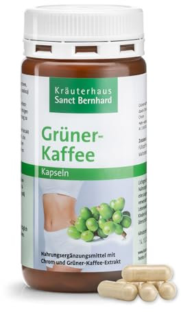 Sanct Bernhard Grüner-Kaffee-Kapseln mit 200 mg Chlorogensäure zur Unterstützung einer figurbewussten Ernährung