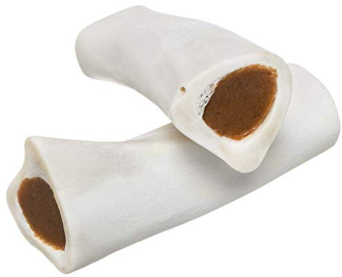 Redbarn Filled Dog Bones, Natural Long-Lasting Dental Treats; Suitable for Aggressive Chewers, Large (6) - 2 Bones (Peanut Butter)