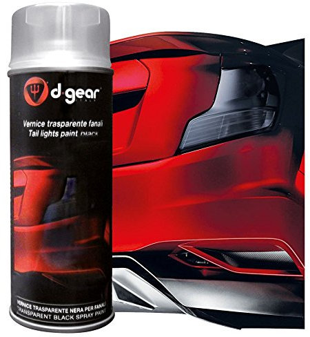 RAEDGEAR Vernice per FANALI FANALE, FRECCE, Cristalli INDICATORI di DIREZIONE, CUPOLINI, Trasparente Oscurante fumé Smoke Nera Nero - Auto Moto Scooter Barca SUV Furgone