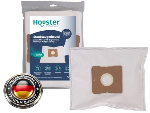 Hooster 10 Stück Staubsaugerbeutel passend für Swirl Y 50 / Y50 / Y-50 / mit Zusatzfiltervlies