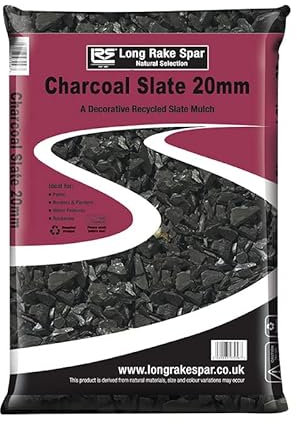 Charcoal Grey Slate Chippings | 20mm | 20kg | Aggregates, Garden Pebbles, Garden Chippings, Driveway Stones/Sealer