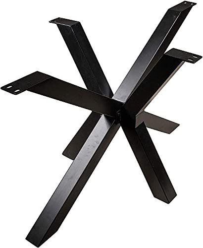 SAM Spider-Tischgestell, Roheisen schwarz lackiert, Metallgestell für Holztische, Gestell mit vielseitiger Verwendbarkeit